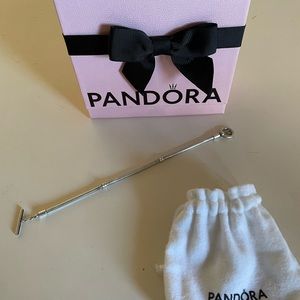 Authentic Sterling Silver Pandora Toggle Bracelet sz.7.5 18cm